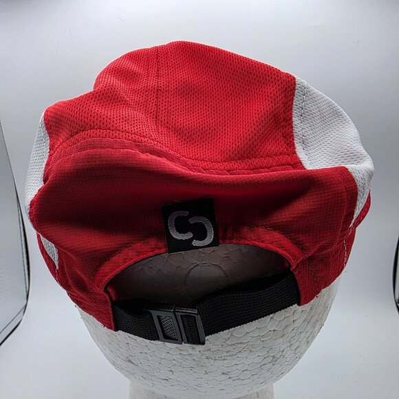 Currens Adults Red White Athletic Hat Casual Outdoors Running Walking Comfort - Picture 3 of 9